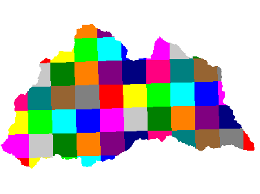 Example of a climate zone map using a regular grid to accommodate input form a regional climate model